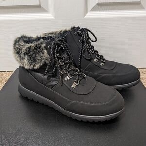 Karen Scott, Lace Up Ankle Boot Winter, Women's Size 12, Black